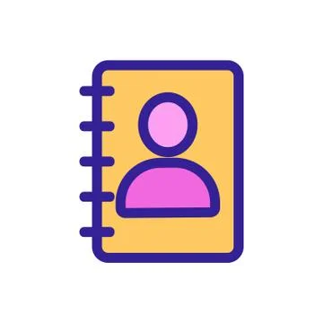 User notepad icon vector. Isolated contour symbol illustration イラスト素材