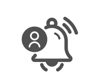 User notification icon. Alarm bell reminder sign. Vector Stock Illustration