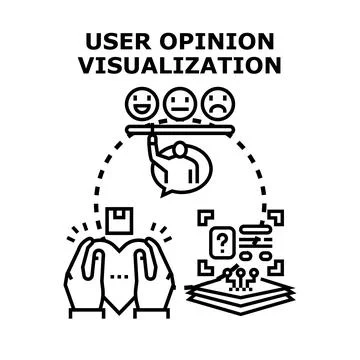 User opinion visualization collecting feedback concept 스톡 일러스트