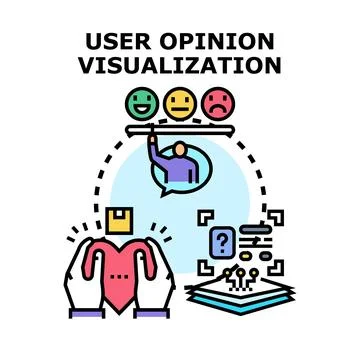 User opinion visualization collecting feedback concept Stock Illustration