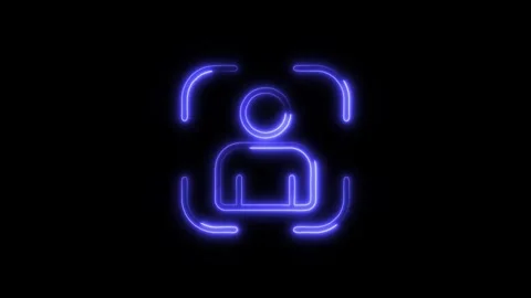 User Outline Icon in HD Video Neon Animation  Technology and Profile Symbol Vidéo 304375239