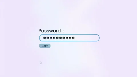 User password animation scenes, enter password for login animations Stock Footage 296260093