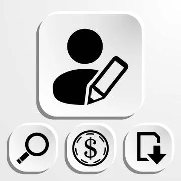 User pen icon stock vector illustration flat design Ilustração Stock