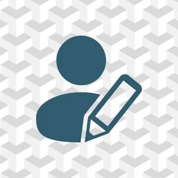 User pen icon stock vector illustration flat design Stock Illustration