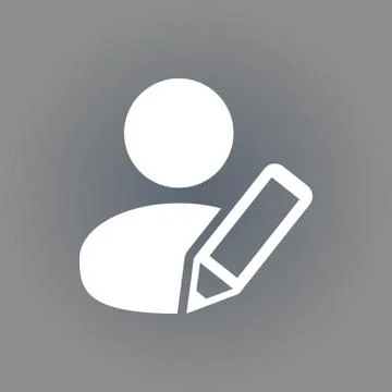 User pen icon stock vector illustration flat design Stock Illustration