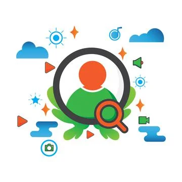 User, people illustration. Flat vector icon. can use for, icon design element Stock Illustration