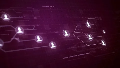User People Network Circuit Board Link Connection Technology Seamless Loop 4K Stock Footage 70019735