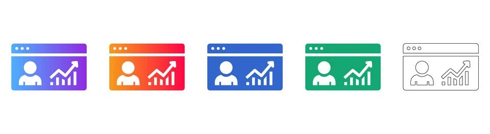 User Performance Dashboard Icon Set イラスト素材