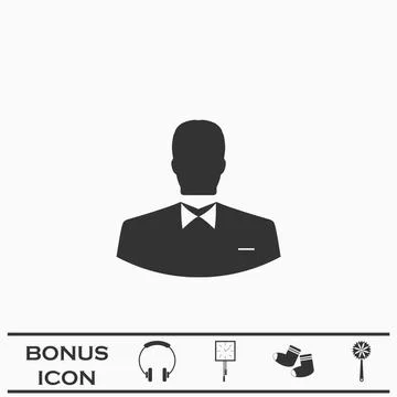 User Person icon flat Stock Illustration