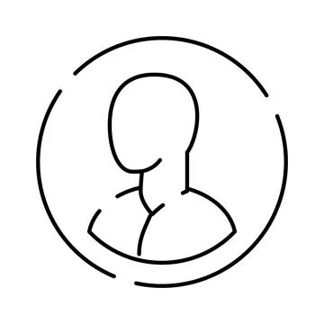 User person profile avatar icon line art Stock Illustration