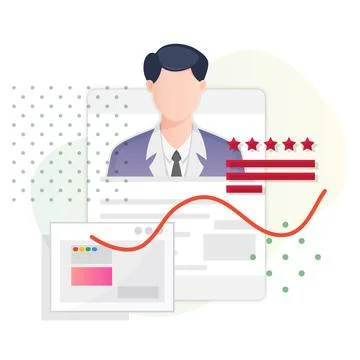 User Persona - Interview Candidate - Illustration Stock Illustration