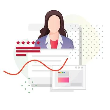 User Persona - Interview Candidate - Illustration Stock Illustration