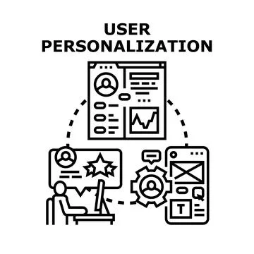 User personalization maximizing digital experience concept Stock Illustration
