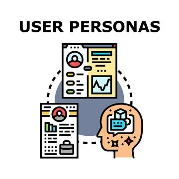 User personas developing new customer experience strategy Stock Illustration