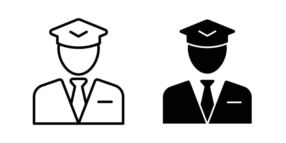 User pilot icon symbol. Flat and Stroke Vector illustration 스톡 일러스트