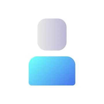 User pixel perfect flat gradient two-color ui icon 스톡 일러스트