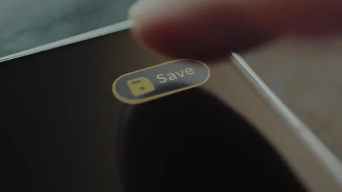 User presses the Save button Vídeo Stock 328368132