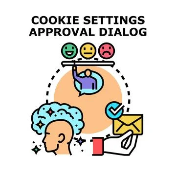 User privacy options in cookie settings management 스톡 일러스트