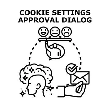 User privacy options in cookie settings management Stock Illustration