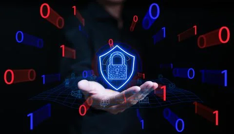 User privacy security and encryption, Cybersecurity concept. Stock Photos