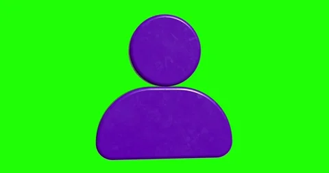 User profile account 3D rotation animation 4k looped video. Purple glossy p.. Stock Footage 337896314