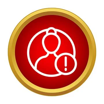User profile account alert error icon Stock Illustration