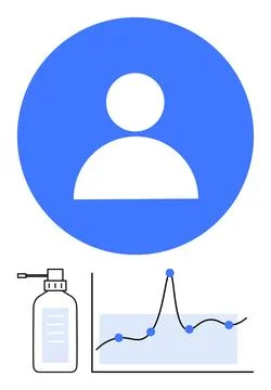 User Profile Analytics Balancing Personal Care and Data Insights Stock Illustration