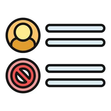 User profile and access denied interface concept Stock Illustration