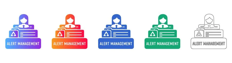 User Profile and Document Management Icon Set Stock Illustration