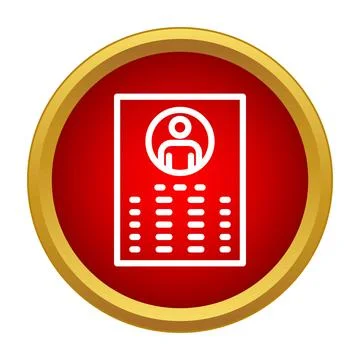 User profile and personal data resume application icon Stock Illustration