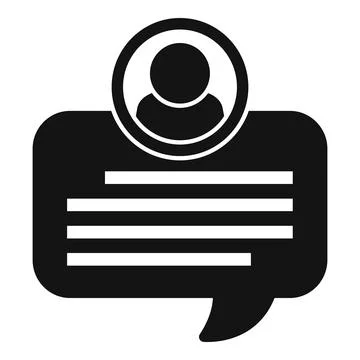 User profile and speech bubble icon Stock Illustration