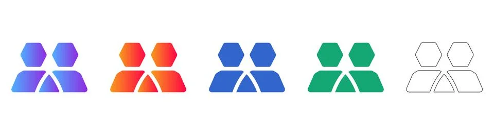 User Profile and Team Collaboration Interface Icons Stock Illustration