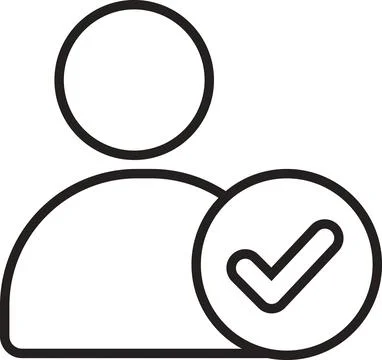 User Profile Approved Icon Stock Illustration