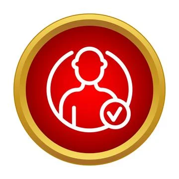 User profile authentication and verification icon design Stock Illustration