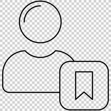 User profile avatar with bookmark ribbon badge Stock Illustration