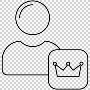 User profile avatar with crown badge Stock Illustration