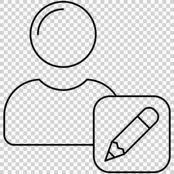 User profile avatar with edit pencil badge Stock Illustration