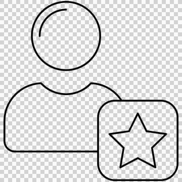 User profile avatar with favorite star badge Stock Illustration