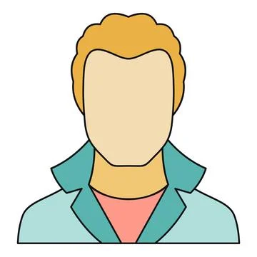 User profile avatar flat style illustration icon Stock Illustration