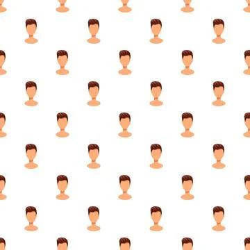 User profile avatar head pattern repeating background 스톡 일러스트