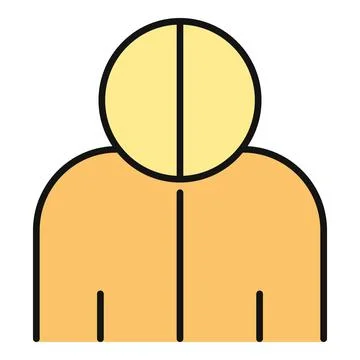 User profile avatar icon digital character account Stock Illustration