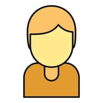 User profile avatar icon faceless person character Stock Illustration