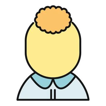 User profile avatar icon flat style illustration Иллюстрация