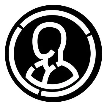 User profile avatar icon glyph for interface 스톡 일러스트