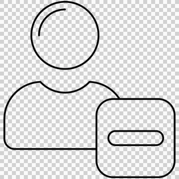 User profile avatar with minus remove badge Stock Illustration