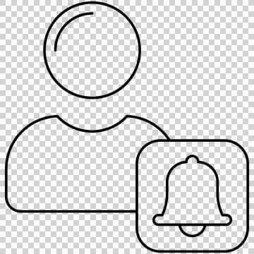 User profile avatar with notification bell badge Stock Illustration