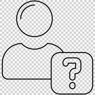 User profile avatar with question mark badge Stock Illustration