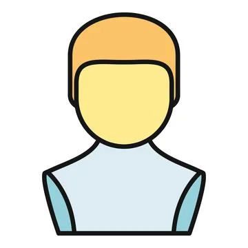 User profile avatar representing a male person icon Stock Illustration
