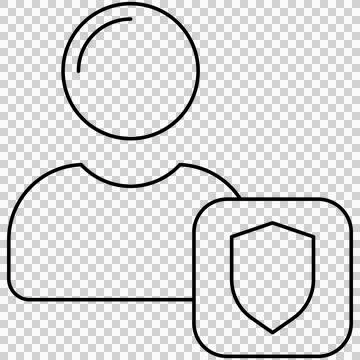 User profile avatar with shield protection badge Stock-Illustration