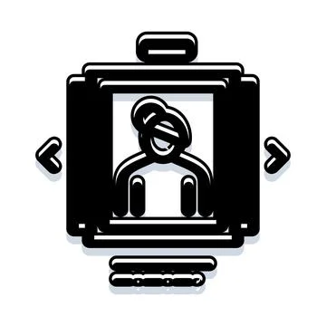User profile avatar slider navigation interface concept 스톡 일러스트